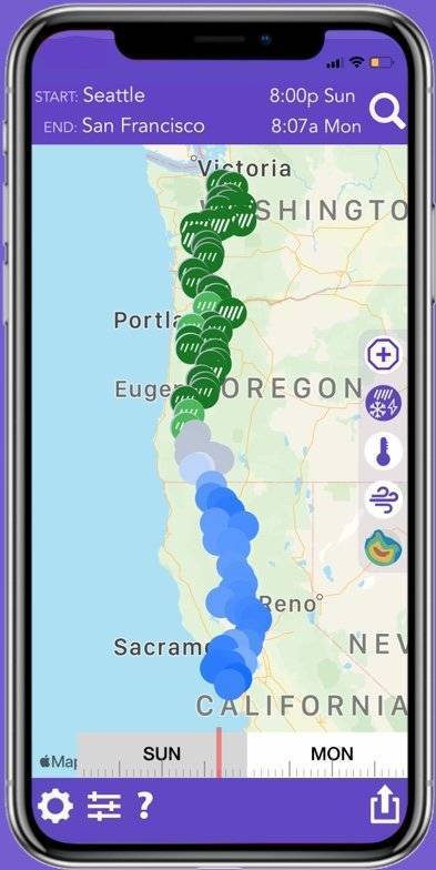 seattle to san francisco weather