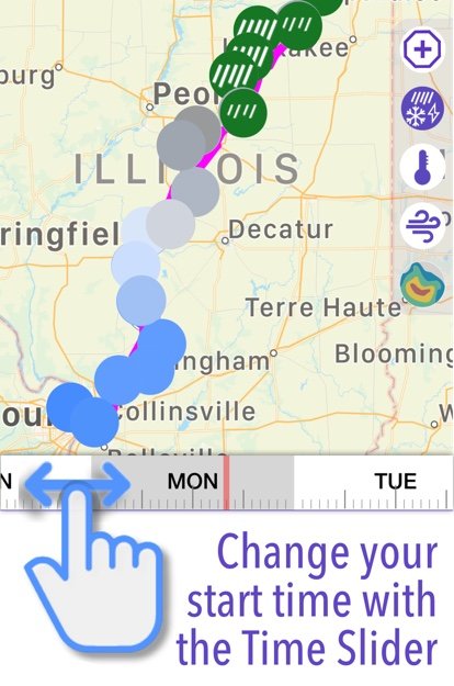 travel weather along my route