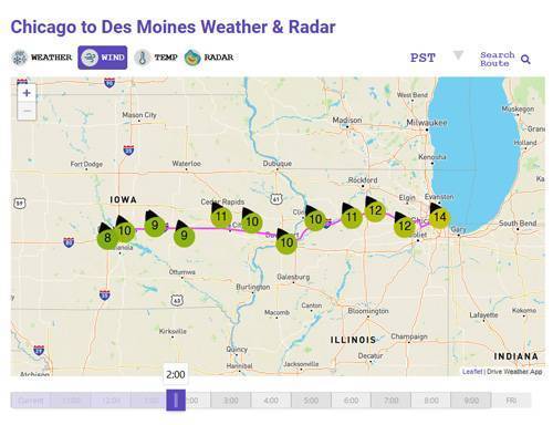 Chicago to Des Moines Image