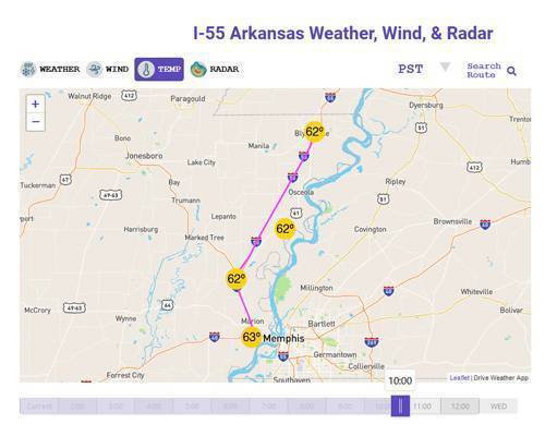 I-55 Weather Arkansas - Drive Weather