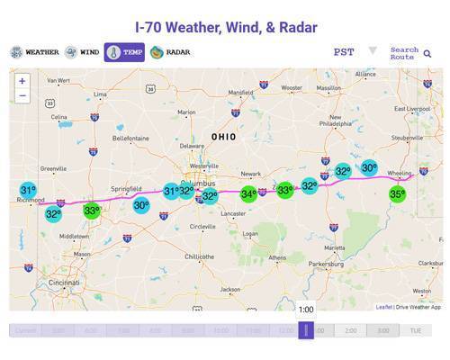 I-70 Ohio Weather Image