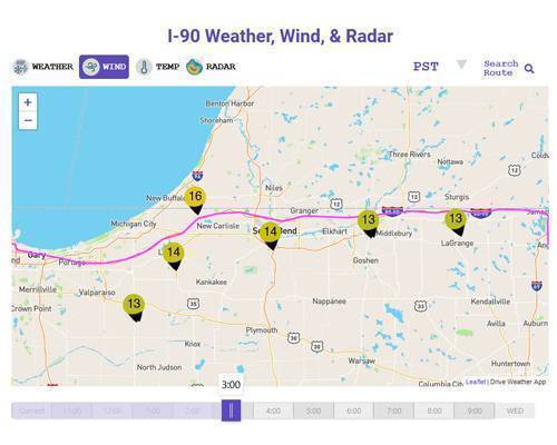 I-90 Indiana Weather Image