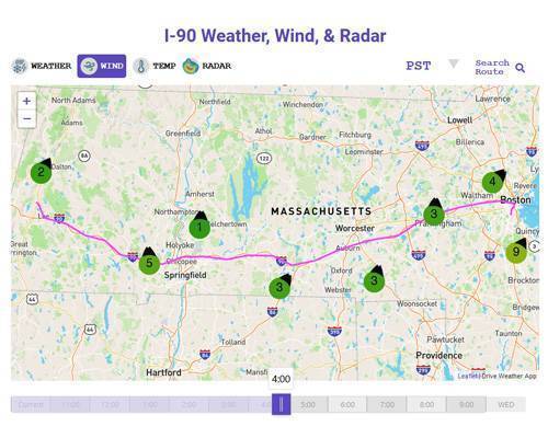 I-90 Massachusetts Weather Image