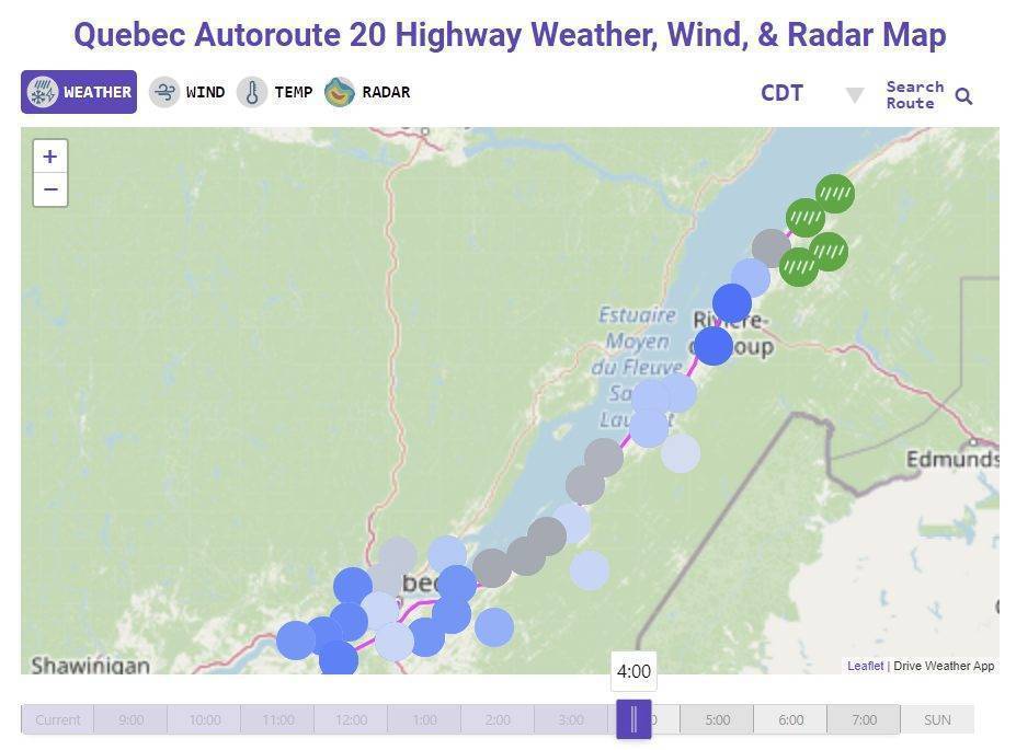 Quebec Autoroute 20 Highway