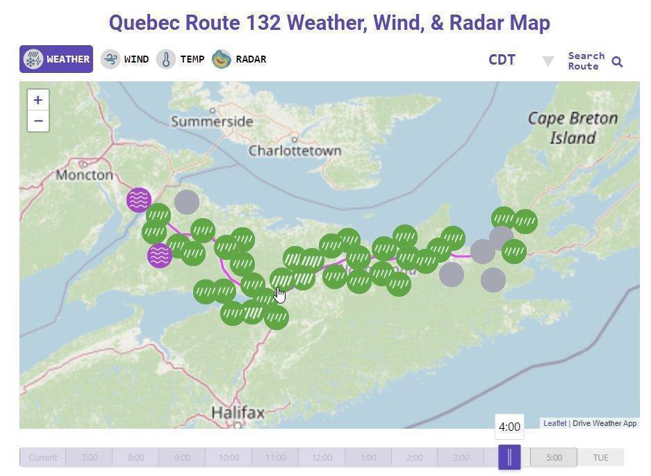 Quebec Route 132 Weather