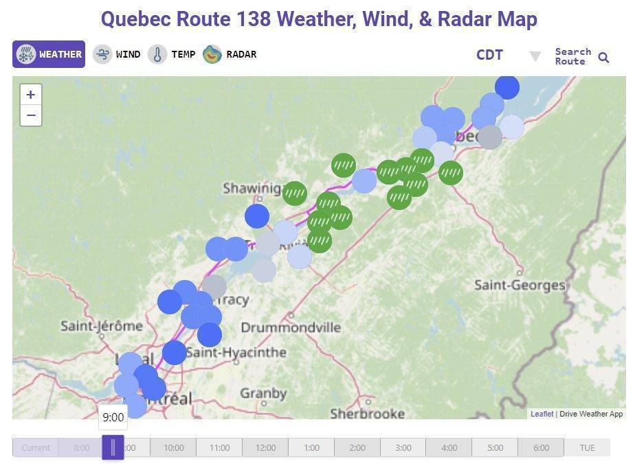 Quebec Route 138 Weather